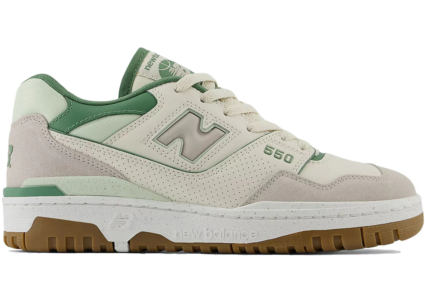 Mallard Green Womens Green Suede New Balance New Balance 550 Linen