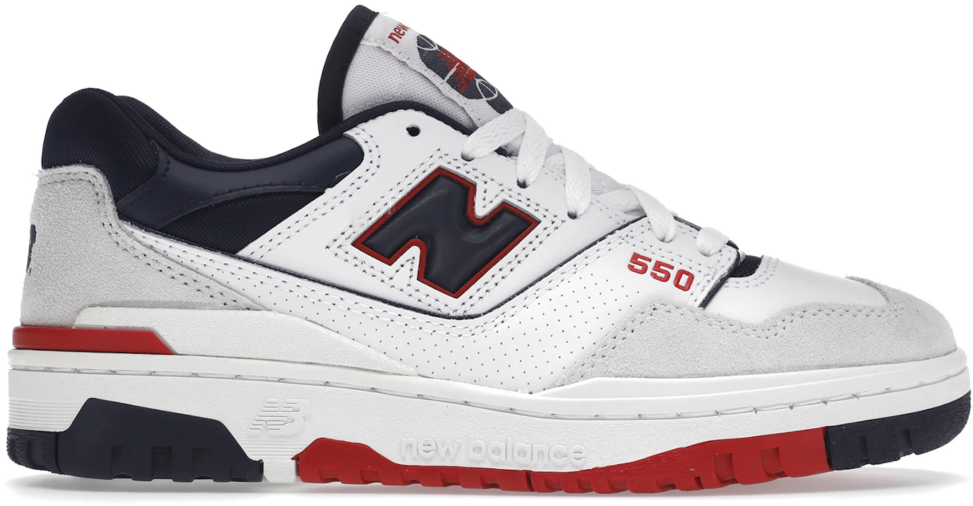 New Balance 550 Premium White Navy Red – The Kicks Don