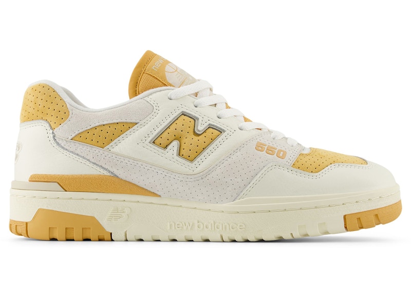 New Balance Men's 550 Sneakers - White/Orange - BB550LEA