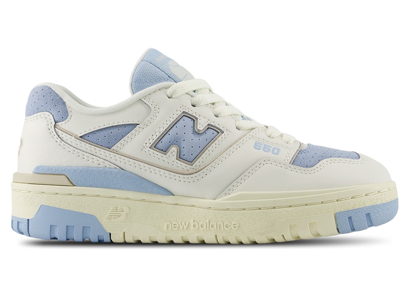Pre-owned New Balance 550 Sneakers In Sea Salt/light Chrome Blue
