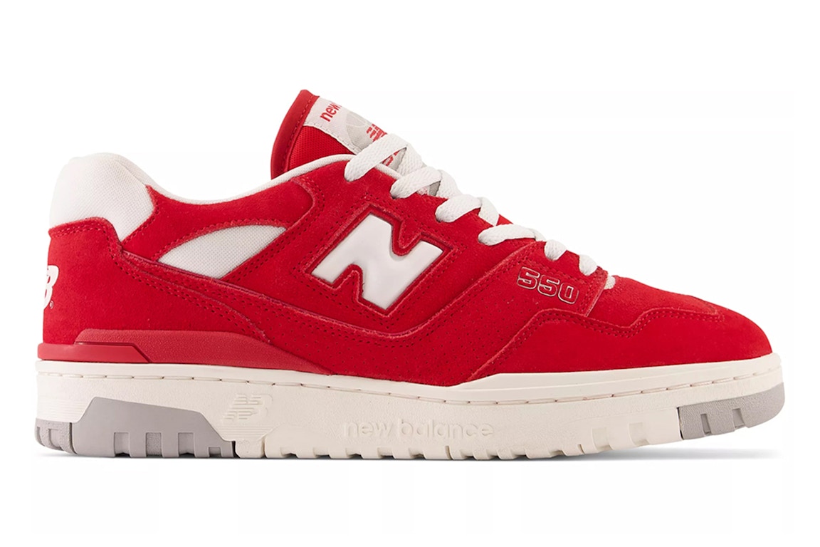 Click to view more detailed imagery on our partner's website Pre-owned New Balance 550 Suede Pack Team Red In Team Red/white/concrete