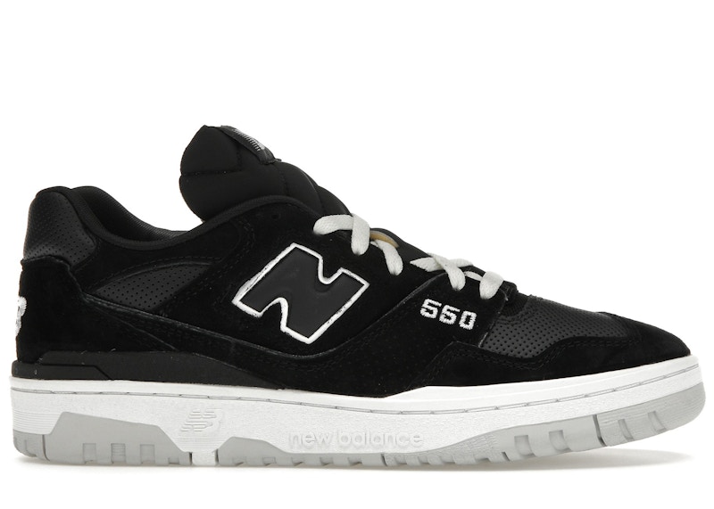 New Balance 550 Suede Perforated Leather Black White Men's