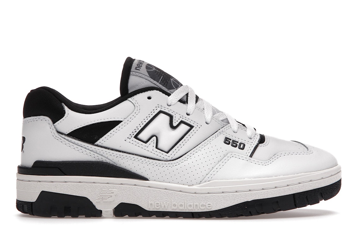 Pre-owned New Balance 550 White Black In White/black