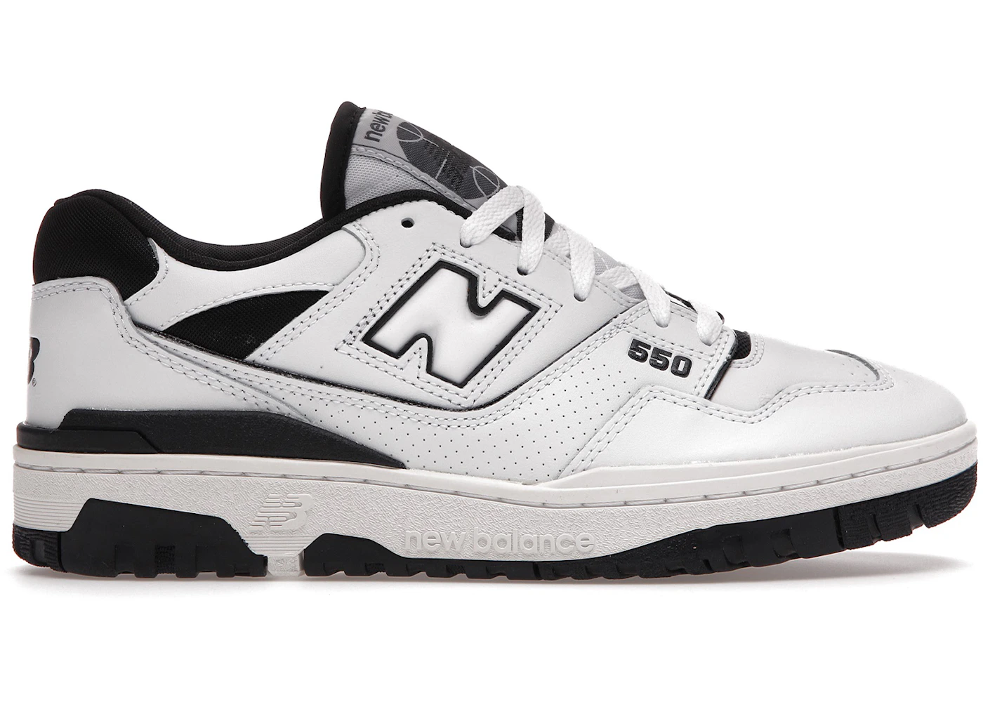 New balance sneakers black and white Clearance