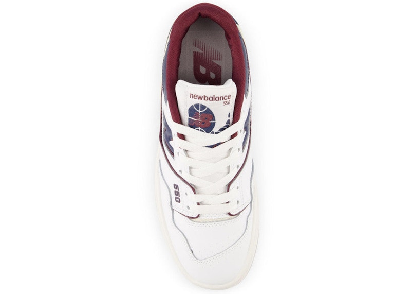 New Balance 550 White Burgundy Navy (GS)