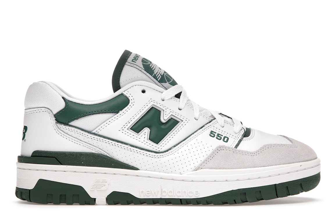 Pre-owned New Balance 550 White Green In White/green
