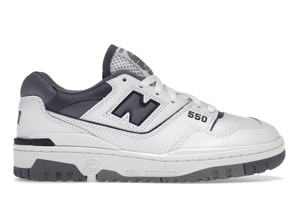 Pre-owned New Balance 550 White Grey Dark Grey In White/castlerock/light Grey