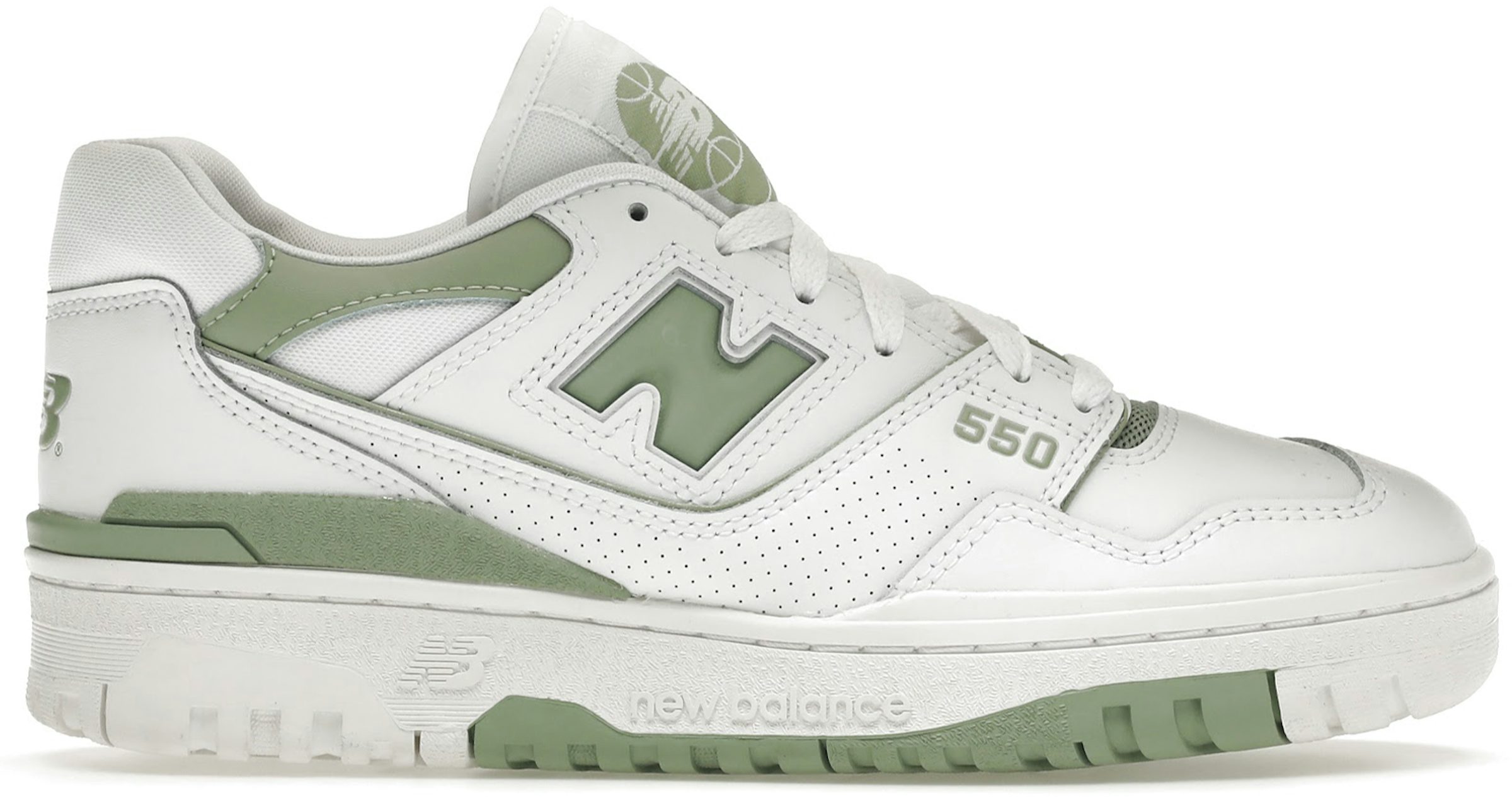MENS New Balance  550 (White and Green) – Nouveau
