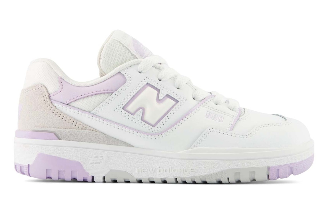 Pre-owned New Balance 550 White Thistle (gs) In White/thistle