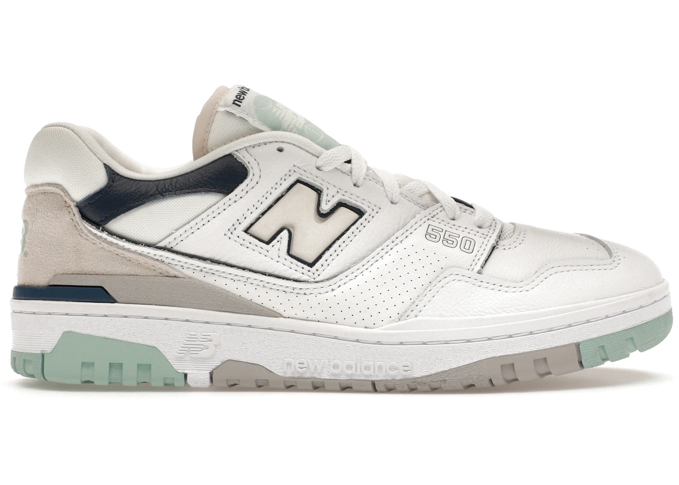 New Balance 550 White Winter Fog Navy Men's BB550WCA US