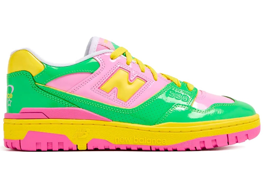 Pre-owned New Balance 550 Y2k Patent Leather Pack Pink Green In Pink/green/yellow