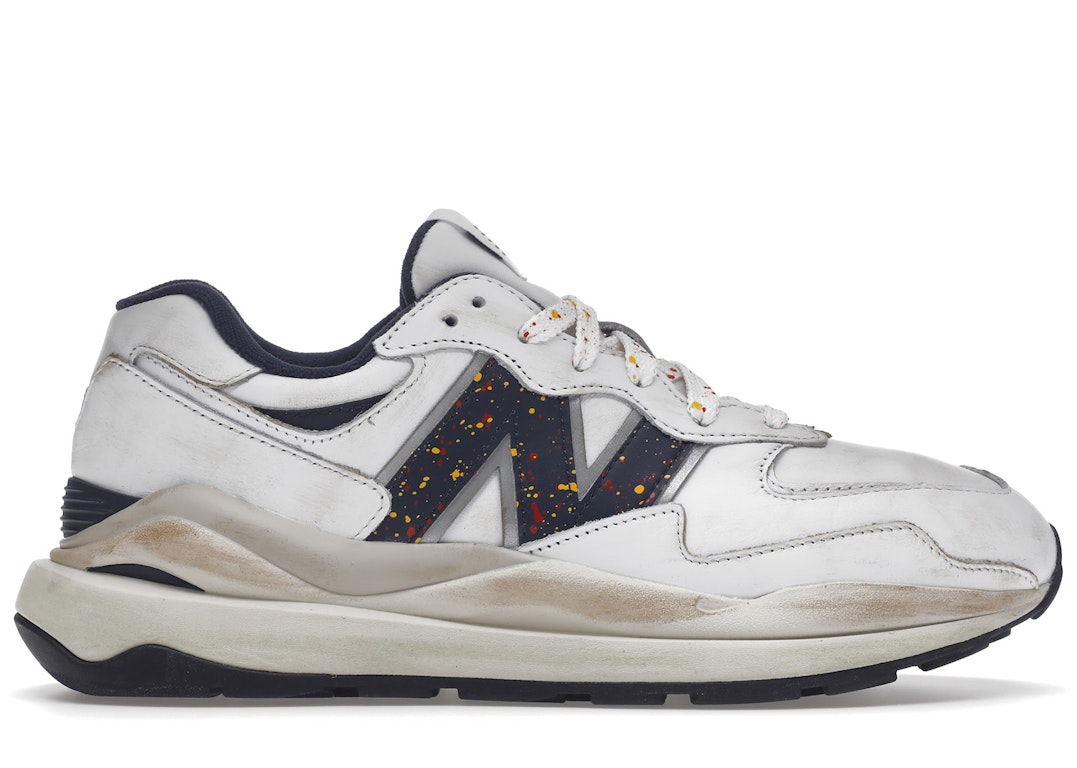 Pre-owned New Balance 57/40 Father's Day In White/natural Indigo