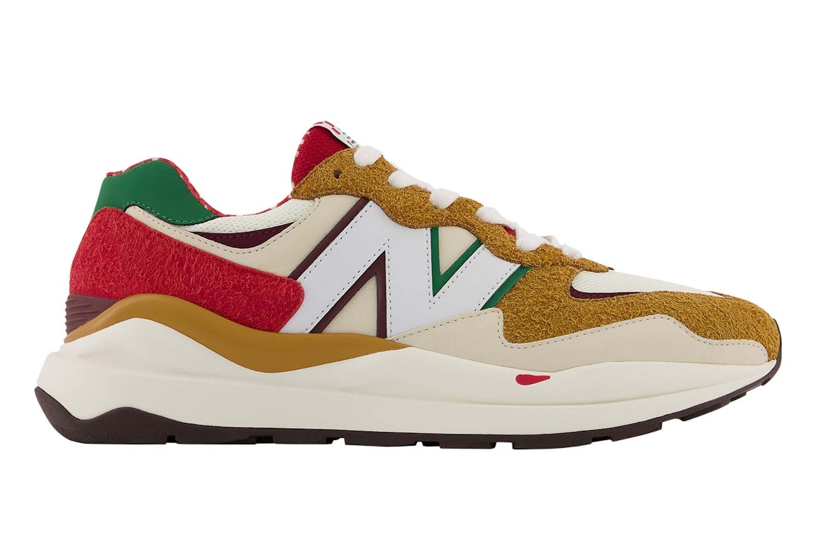 Pre-owned New Balance 57/40 Mache National Pizza Day In White/red/tan