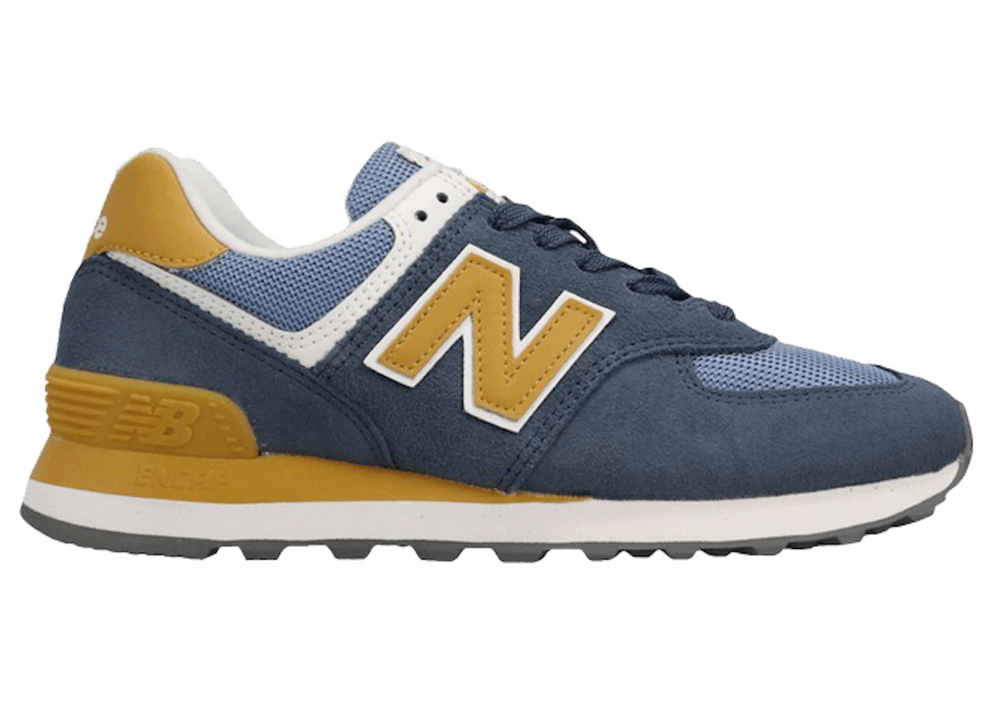 New balance 574 classic blue yellow Clearance