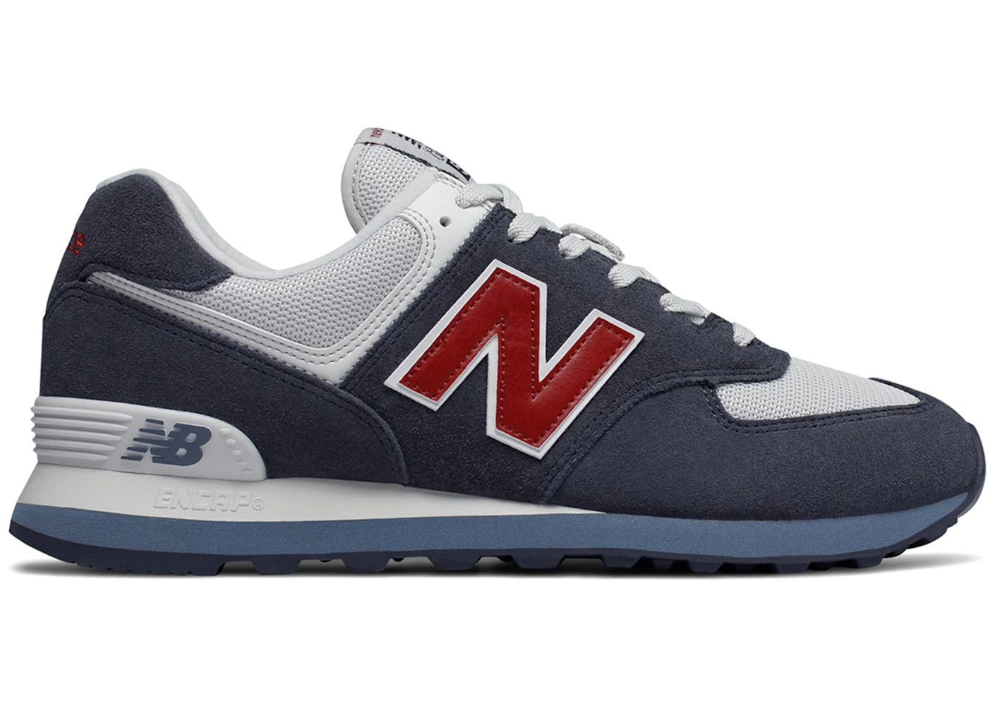 Navy blue and red new balance deals