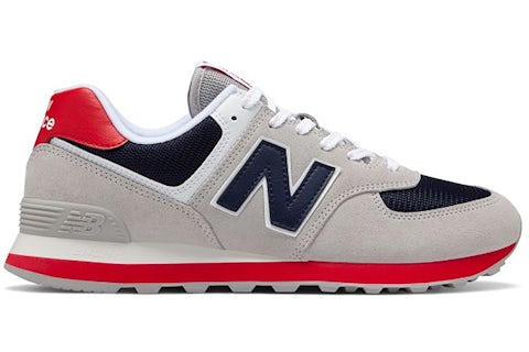 New Balance 574 Classic Grey Navy Red Men s ML574MUB US