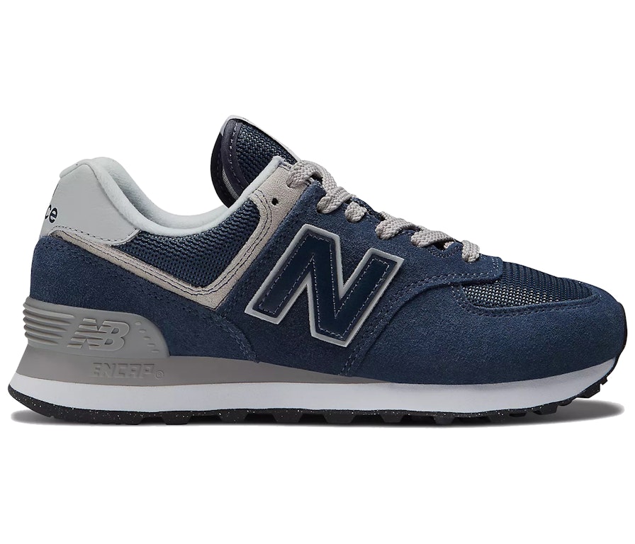 Pre-owned New Balance 574 Core Navy White (women's) In Navy/white
