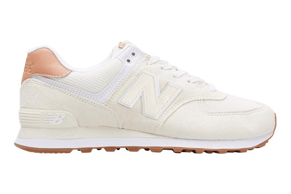 Pre-owned New Balance 574 Ecru Tint White Mahogany In Ecru Tint/white/mahogany