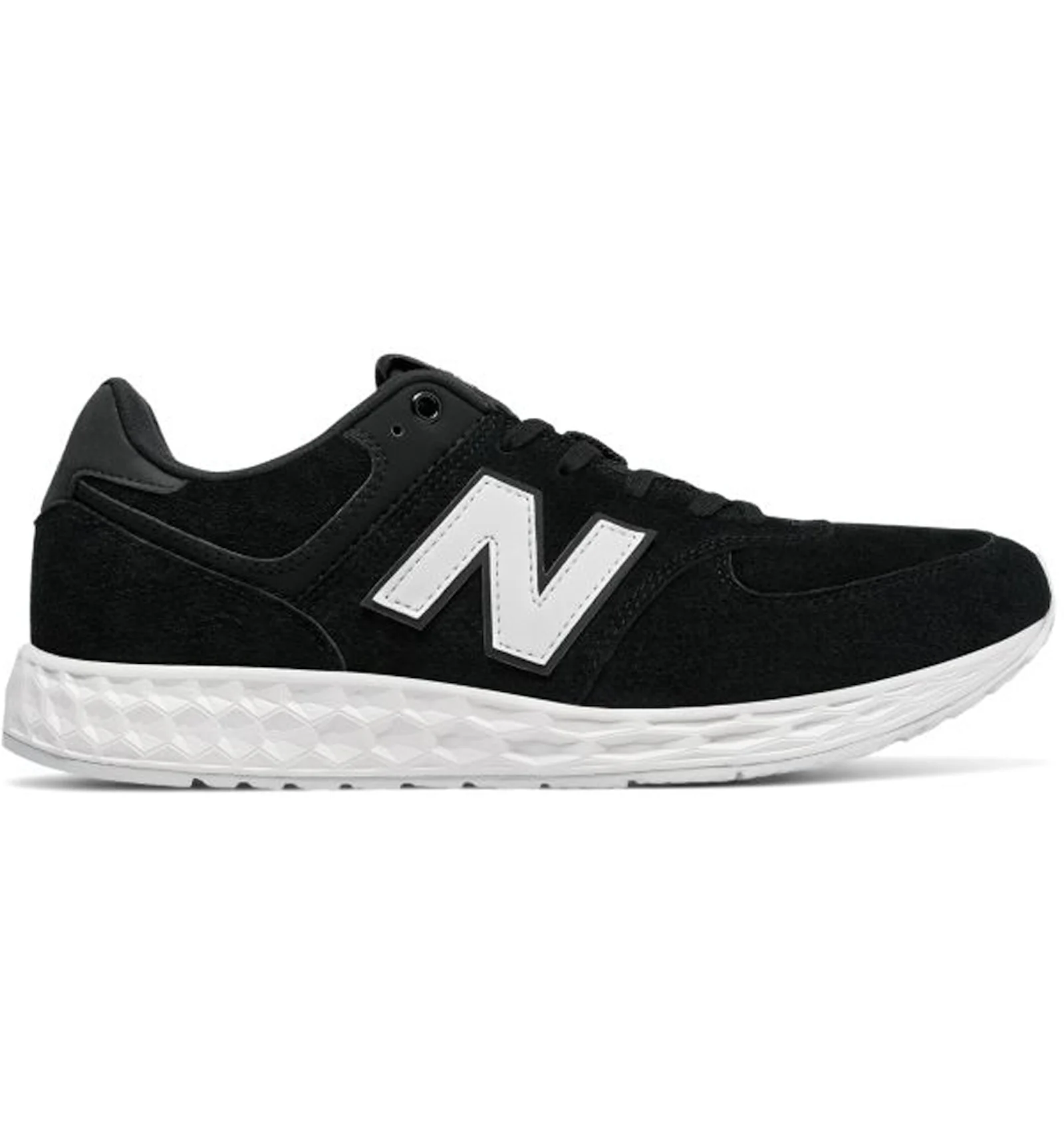 Black suede new balance 574 sales