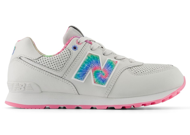 New Balance 574 Grey Matter Signal Pink Tie-Dye (GS) GC574KL US