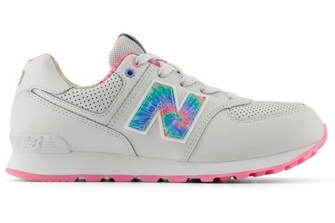 New Balance 574 Grey Matter Signal Pink Tie-Dye (GS) GC574KL US