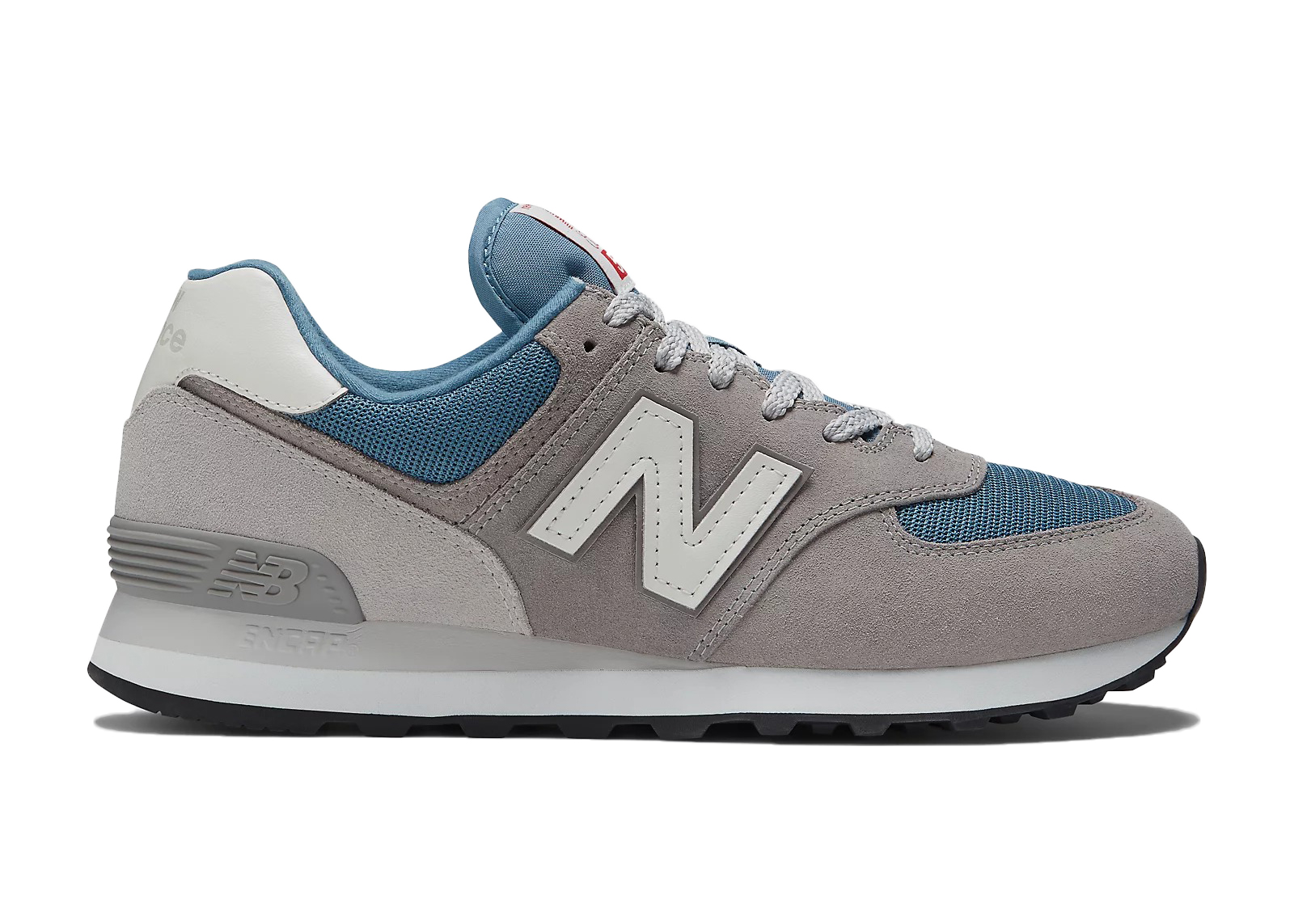 New balance 574 white hot sale leather