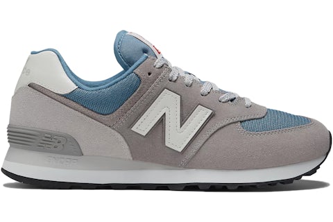 New Balance 574 Grigio Blu navy Bianco Pelle Uomo ML574OW2 IT