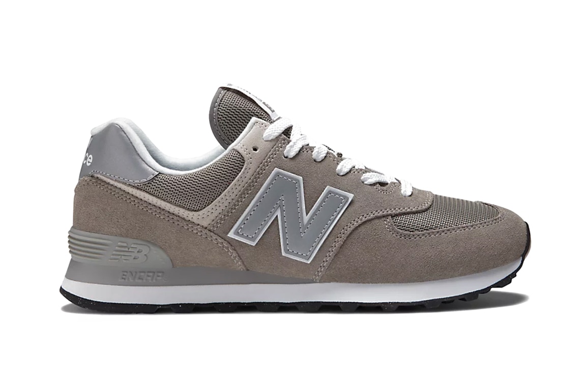 Pre-owned New Balance 574 Grey White In Grey/white/silver