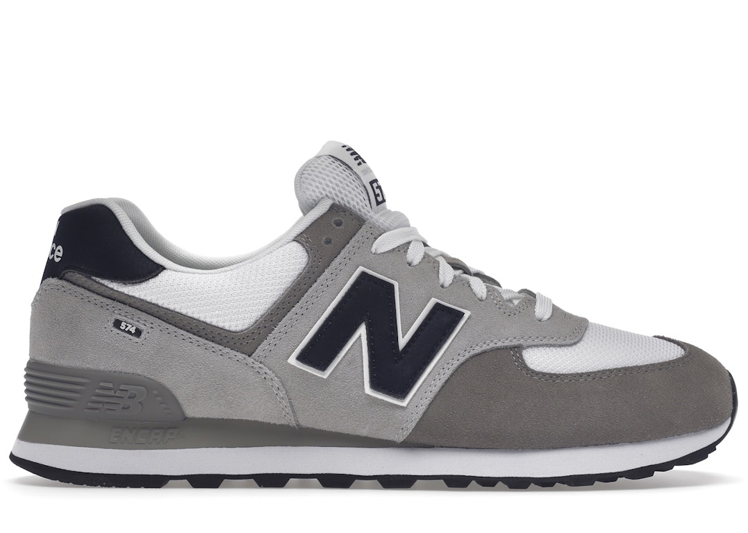 Pre-owned New Balance 574 Grey White Navy In Grey/white/navy