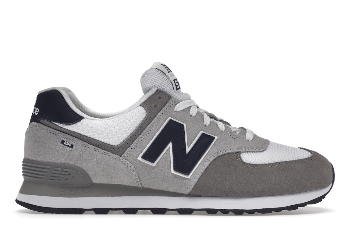 Pre-owned New Balance 574 Grey White Navy In Grey/white/navy