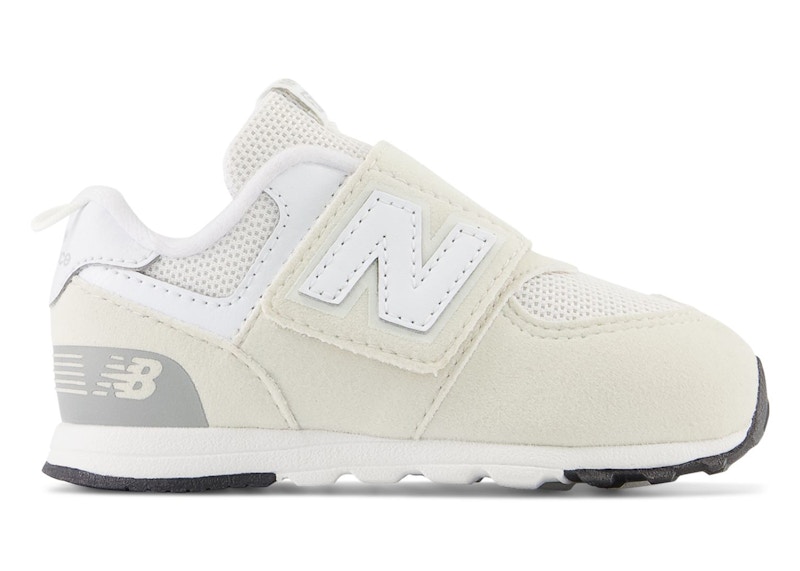 Pre-owned New Balance 574 Hook And Loop Sneakers In Nimbus Cloud/white