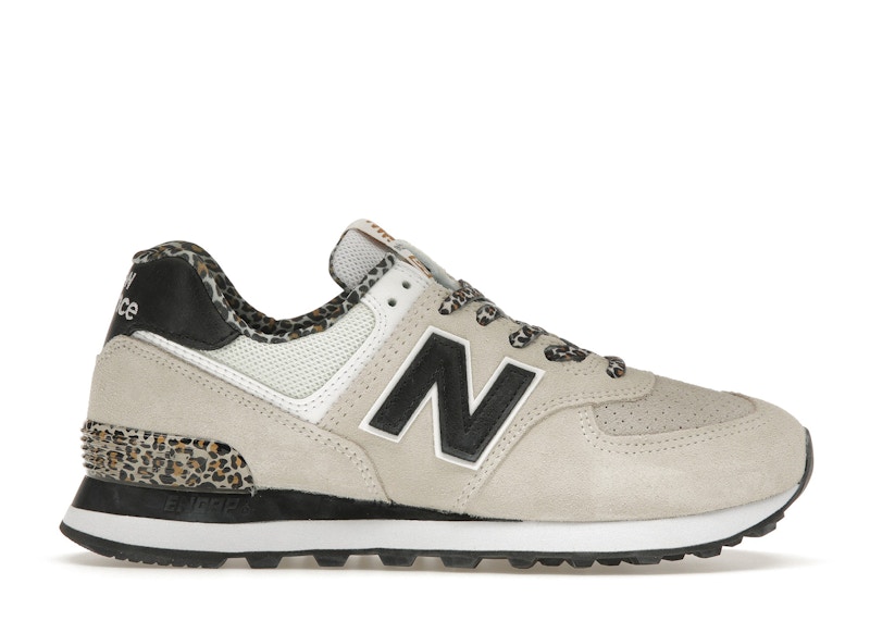 New Balance 574 Leopard Print Grey Black Women s