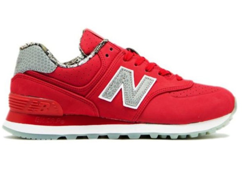 Ladies red new balance trainers on sale