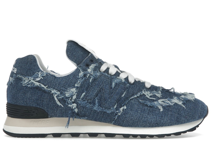 White New Balance 574 X Miu Miu Denim Sneakers | Miu Miu