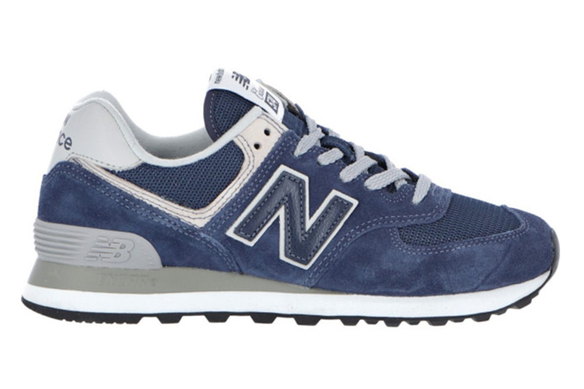 Pre-owned New Balance 574 Navy Grey White (women's) In Navy/white