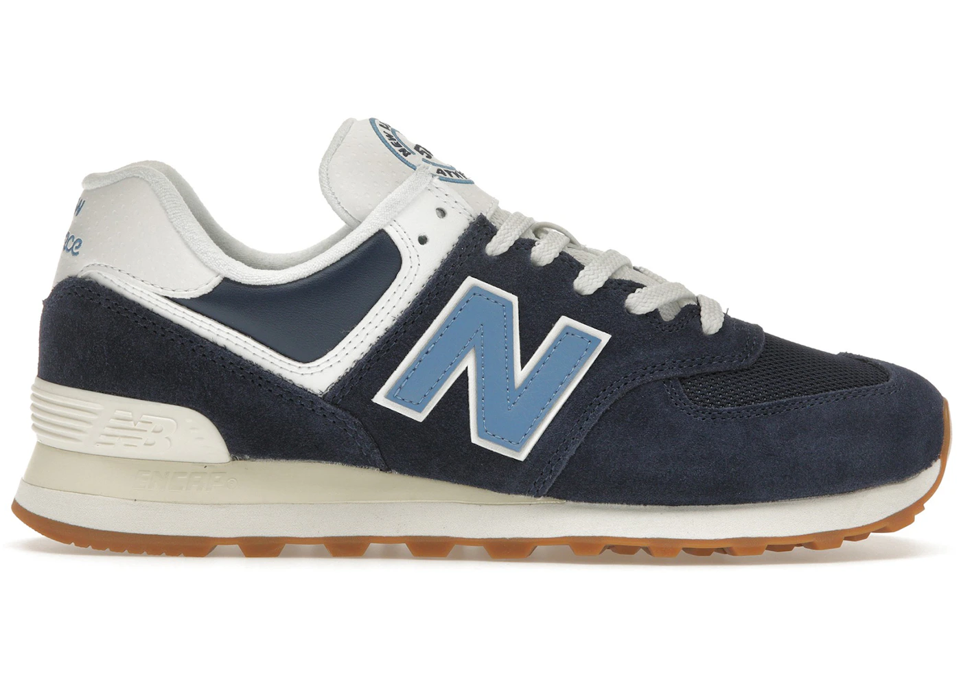 New balance 574 white navy blue Clearance
