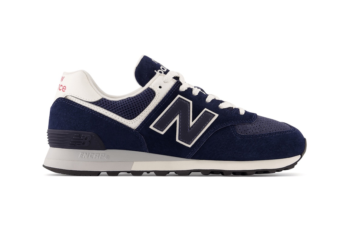 Pre-owned New Balance 574 Navy White In Navy/white