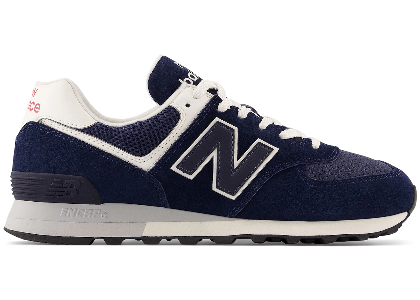 New balance 574 white navy blue Clearance