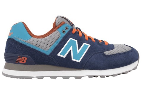 New Balance 574 Out East Cadet Blue Orange Tan Men's Trainers