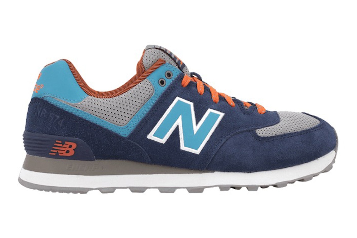 Pre-owned New Balance 574 Out East Cadet Blue Orange Tan In Cadet Blue/orange/tan