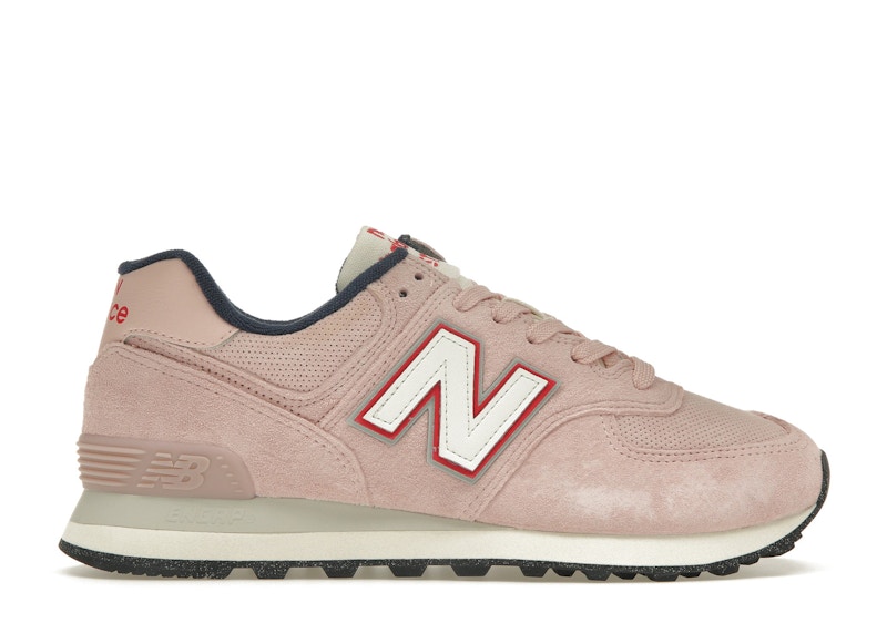 New balance 574 grey best sale and pink