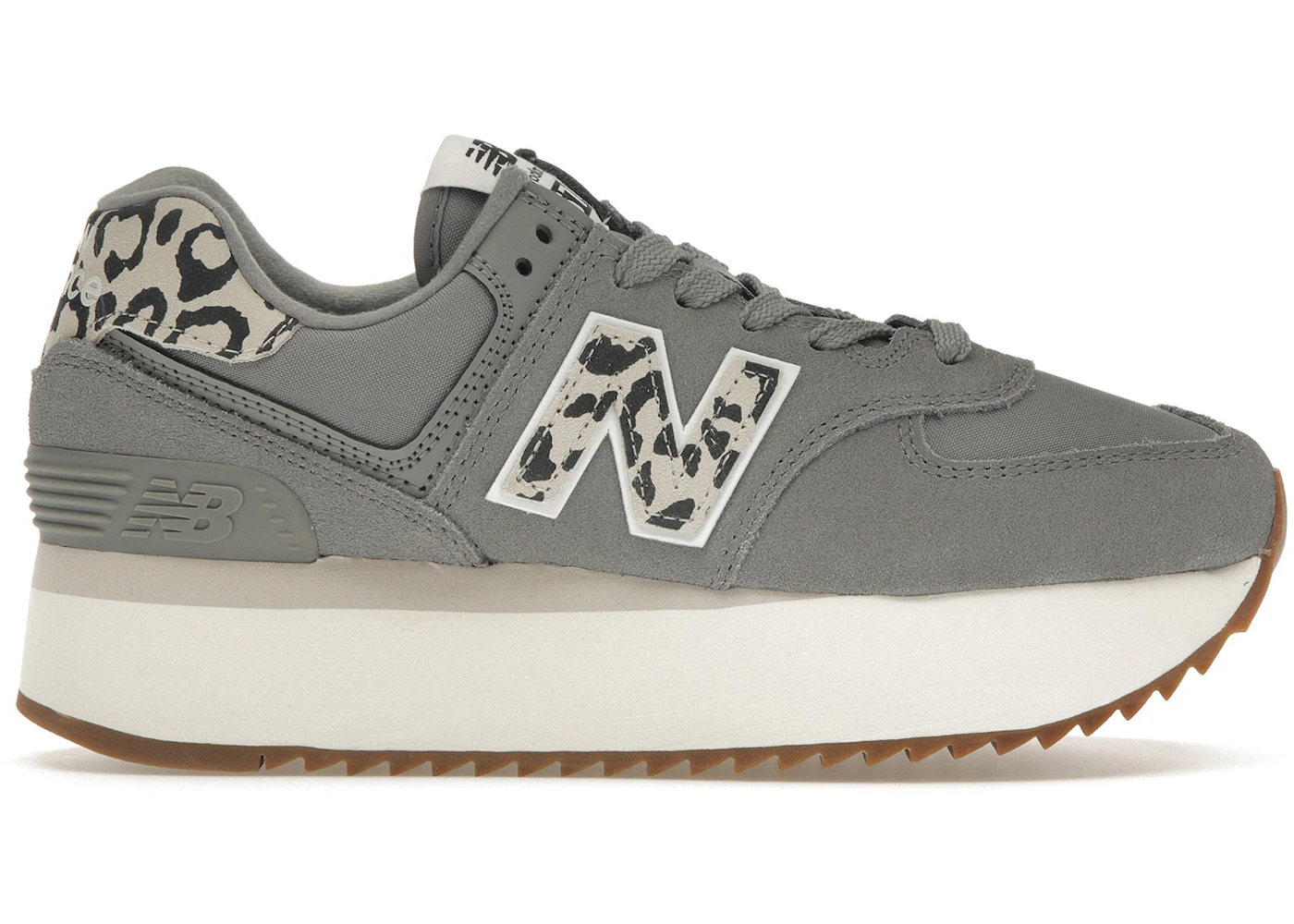 New Balance 574 Plus Shadow Grey Leopard Print (Women's