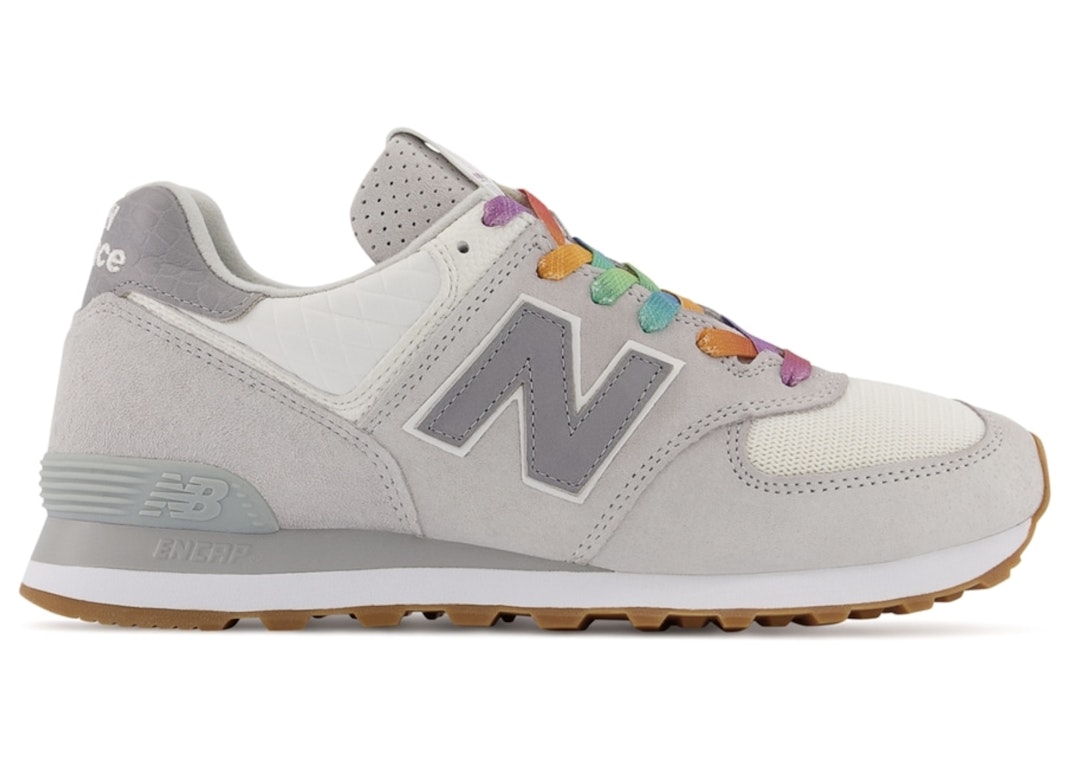 Pre-owned New Balance 574 Pride (2021) In Grey/gum/rainbow