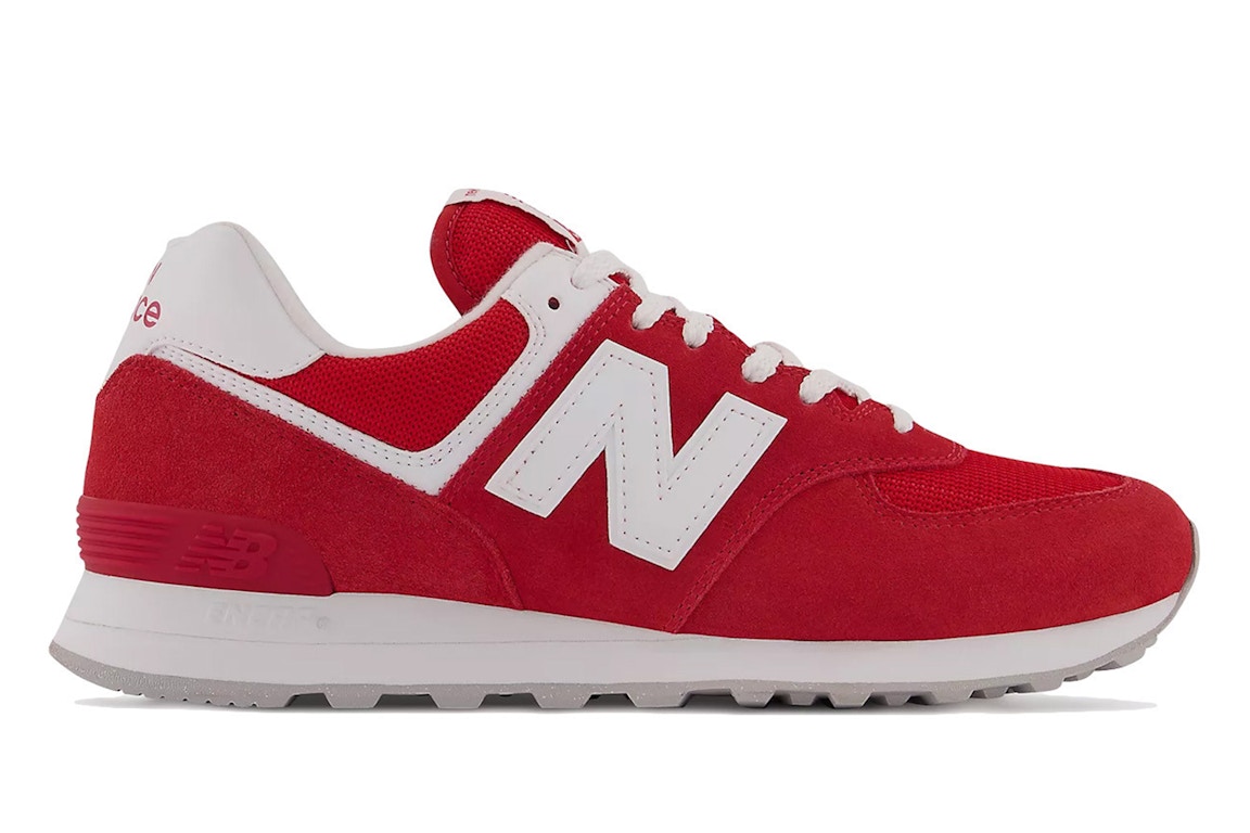Pre-owned New Balance 574 Red White In Red/white