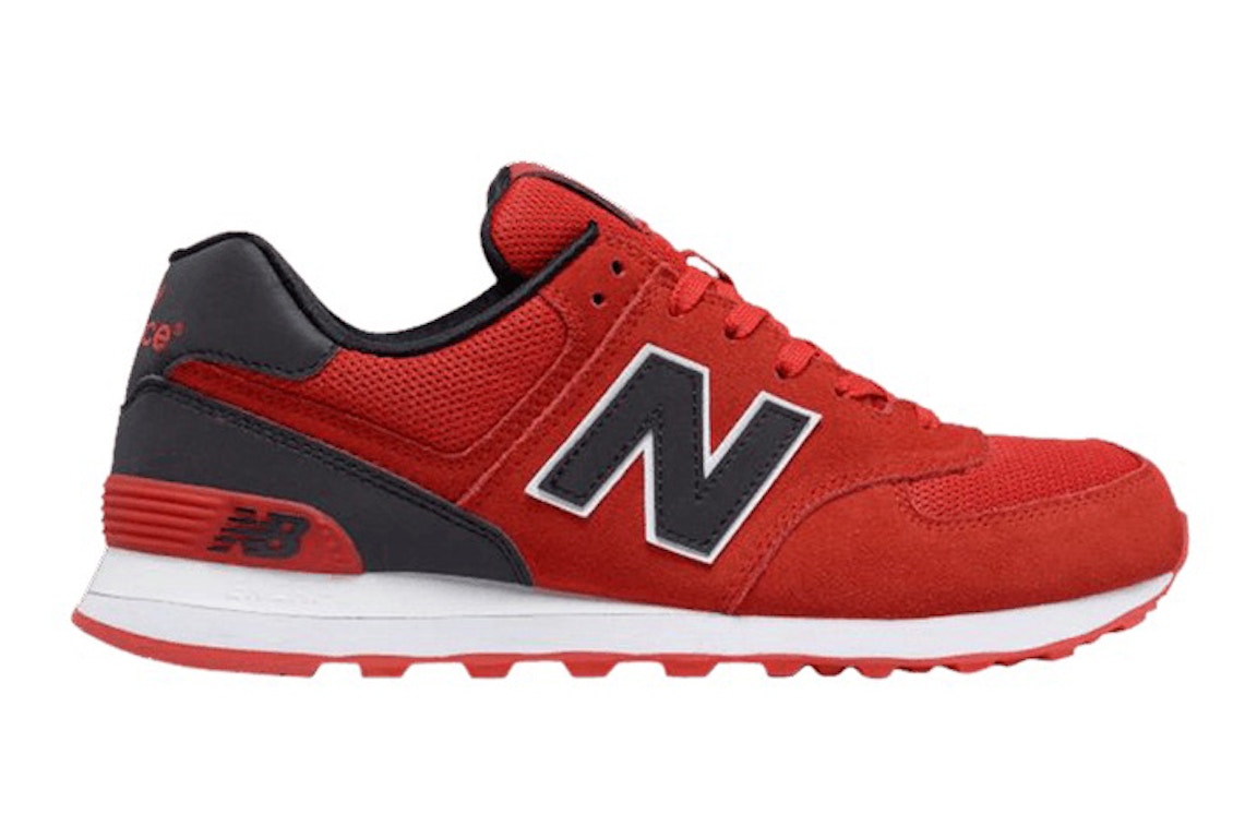 Pre-owned New Balance 574 Reflective Red Black In Red/black