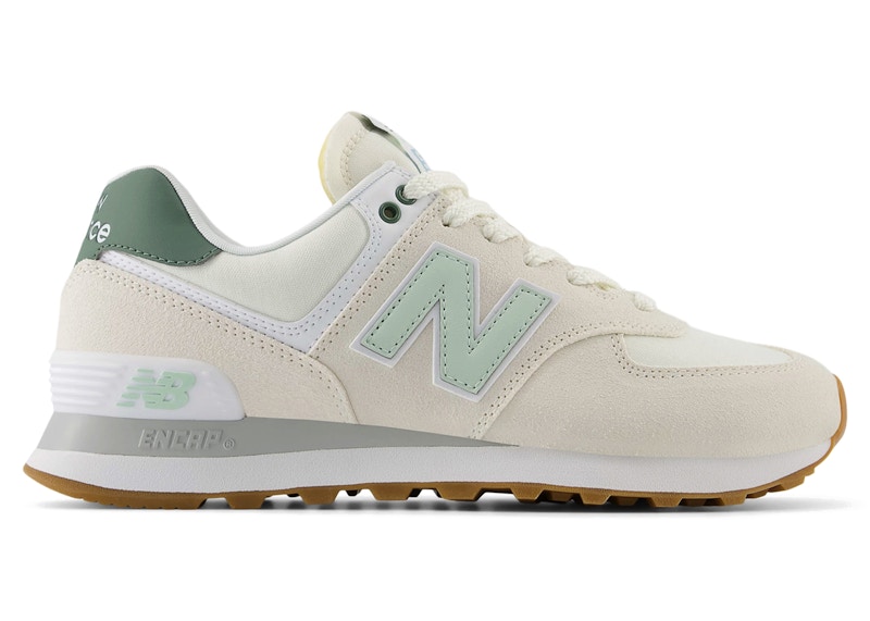 Pre-owned New Balance 574 (women's) Sneakers In Sea Salt/new Spruce In Multi