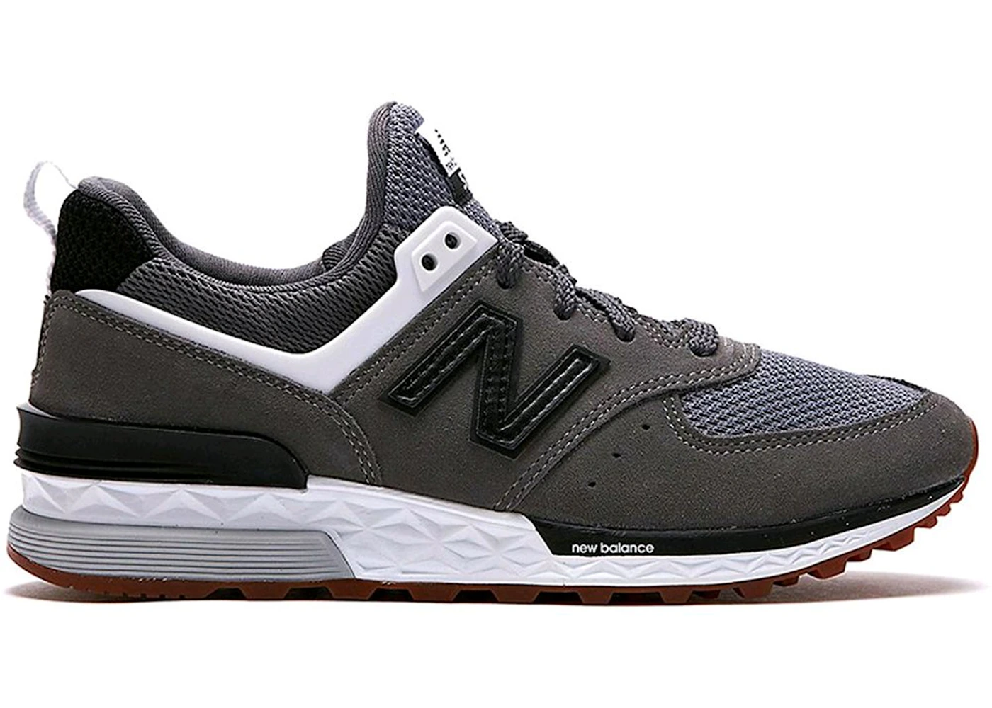 New Balance 574 Sport Grey Black Gum Men s MS574FBC US