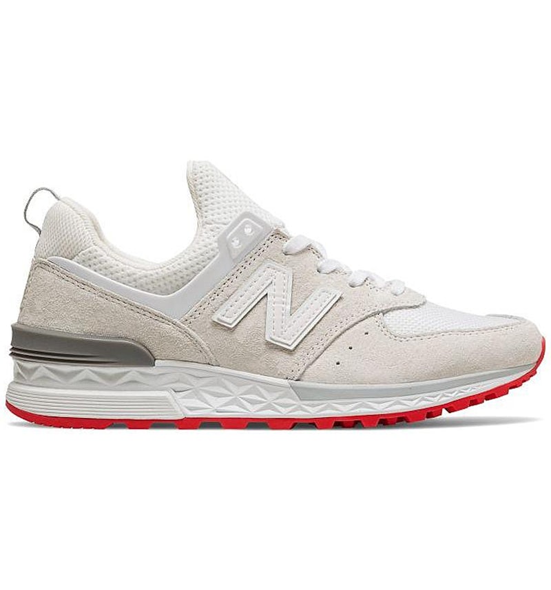 New Balance 574 Sport Off White Red Women s WS574TO US