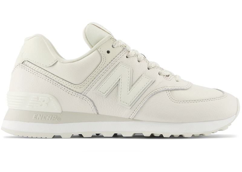 New balance 574 shop white leather womens