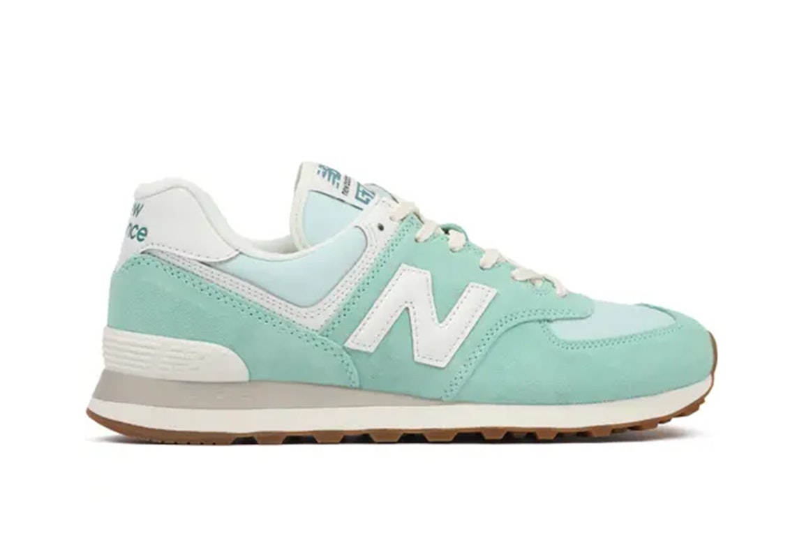 Pre-owned New Balance 574 Turquoise Green White Gum In Turquoise Green/white/gum